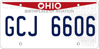 OH license plate GCJ6606