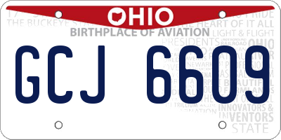 OH license plate GCJ6609