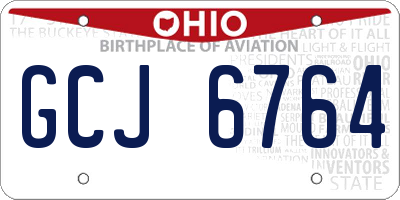 OH license plate GCJ6764