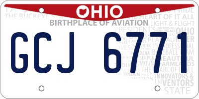 OH license plate GCJ6771