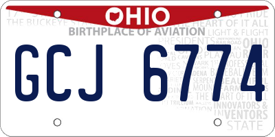 OH license plate GCJ6774