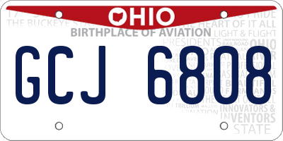 OH license plate GCJ6808