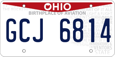 OH license plate GCJ6814