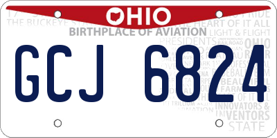 OH license plate GCJ6824