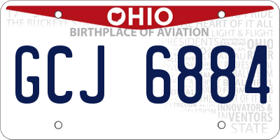 OH license plate GCJ6884