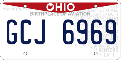 OH license plate GCJ6969
