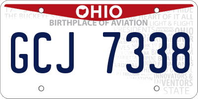OH license plate GCJ7338