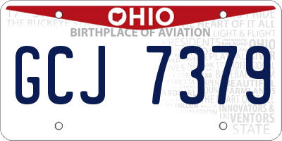 OH license plate GCJ7379