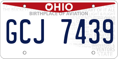 OH license plate GCJ7439