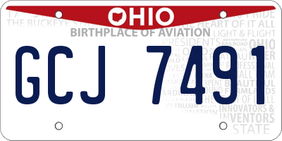 OH license plate GCJ7491