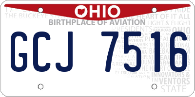 OH license plate GCJ7516
