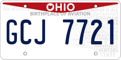 OH license plate GCJ7721
