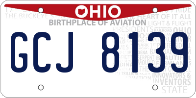 OH license plate GCJ8139