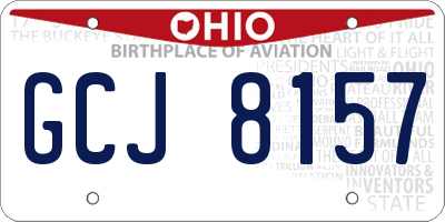OH license plate GCJ8157