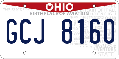 OH license plate GCJ8160