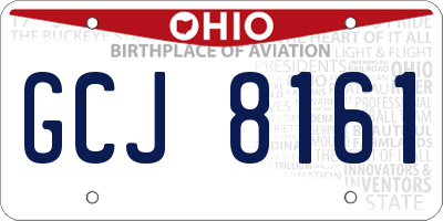 OH license plate GCJ8161