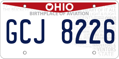 OH license plate GCJ8226