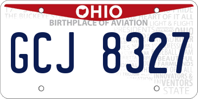 OH license plate GCJ8327