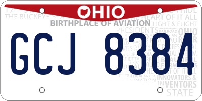 OH license plate GCJ8384