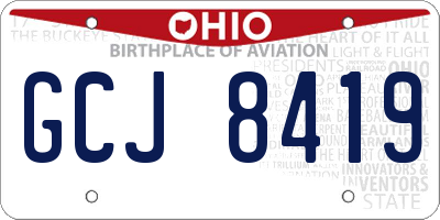 OH license plate GCJ8419