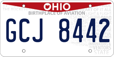 OH license plate GCJ8442