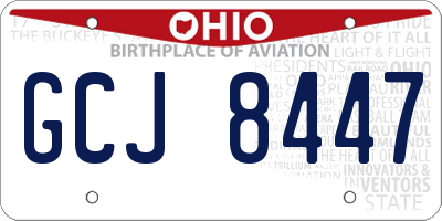 OH license plate GCJ8447