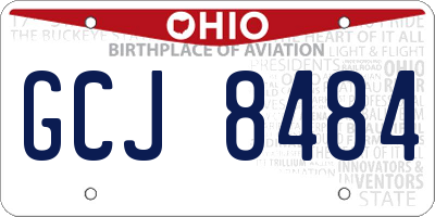OH license plate GCJ8484