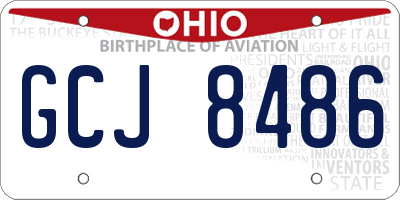 OH license plate GCJ8486