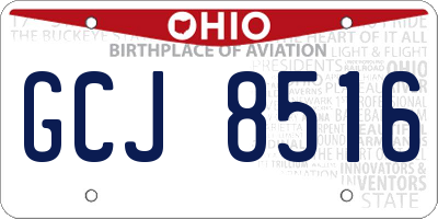 OH license plate GCJ8516