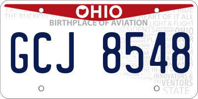 OH license plate GCJ8548