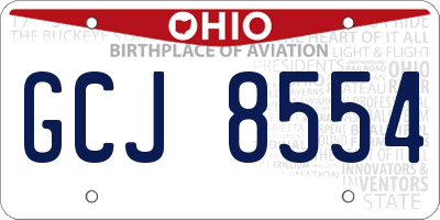 OH license plate GCJ8554