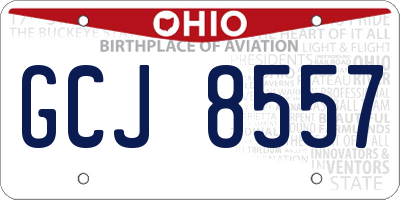 OH license plate GCJ8557