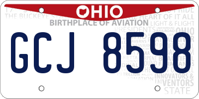OH license plate GCJ8598