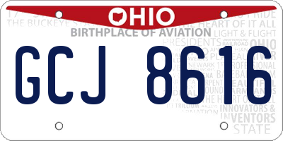 OH license plate GCJ8616