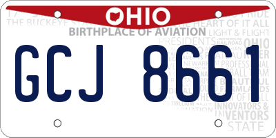 OH license plate GCJ8661