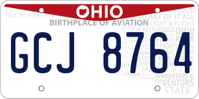 OH license plate GCJ8764