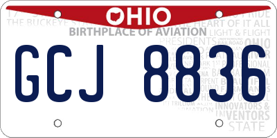 OH license plate GCJ8836