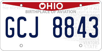 OH license plate GCJ8843