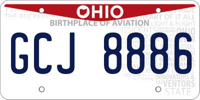 OH license plate GCJ8886