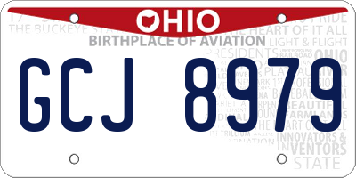 OH license plate GCJ8979