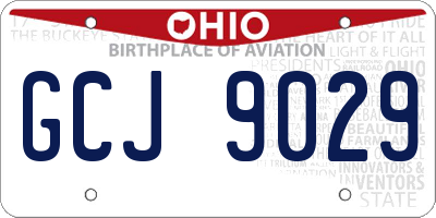 OH license plate GCJ9029
