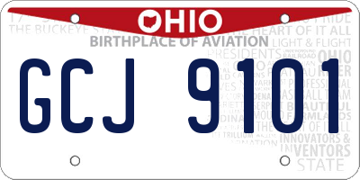 OH license plate GCJ9101