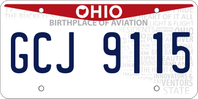 OH license plate GCJ9115