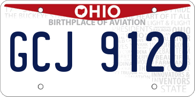 OH license plate GCJ9120