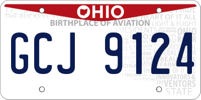 OH license plate GCJ9124