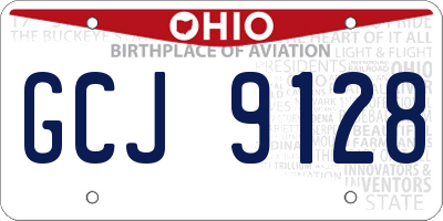 OH license plate GCJ9128