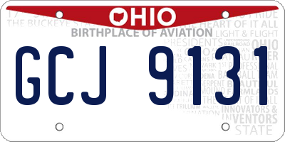 OH license plate GCJ9131