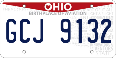 OH license plate GCJ9132