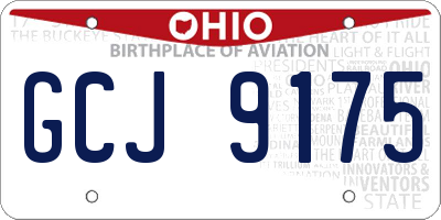 OH license plate GCJ9175
