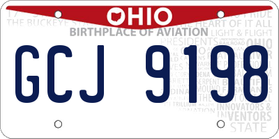 OH license plate GCJ9198